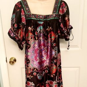 Heartache Paisley Square Neck Dress